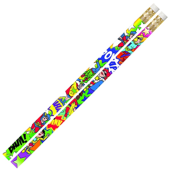 Musgrave Pencil Co Super-Duper Heroes Motivational Pencils, PK144, 144PK 2539 - main